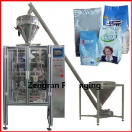 Automatic Powder Packing Unit Equipped With Screw Elevator And Auger Filler,Vertical Form Fill And Seal Machines ,  Zengran Pack
