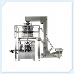 rotary fill seal with multihead scales for granules，Rotary Packing Machine，Turntable bag feeder,Zengran Pack