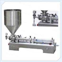 single head piston filler for viscous liquid