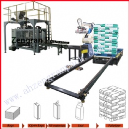 Automatic Bag Packing Palletizing Line for 25-50kg , Bag Palletizing Equipment , Automated Palletizing Robot,Zengran Packaging