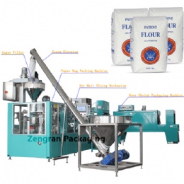 Sugar Salt Flour Bagging Machine , Flour Paper Bag Packing Machine for 0.5kg 1kg 2kg