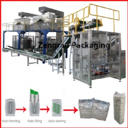 Automatic small pouch into big bag packaging unit for rice salt and sugar , Sugar Bag Baling Into Big Bag Baling Machine,Zengran Packaging